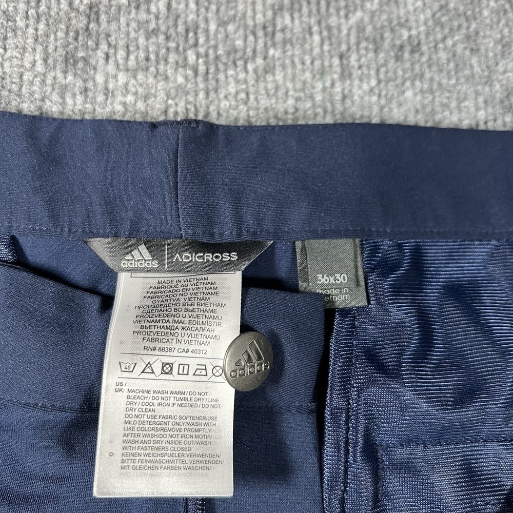 Adidas Adicross Golf Pants‎ Moisture Wicking Navy 36x30 - Picture 3 of 11